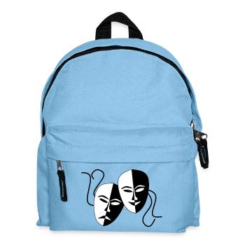 theatermasken - Kinder Rucksack - Hellblau - Vorne