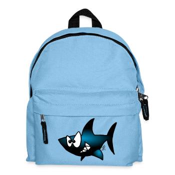 Shark - Kids' Backpack - light blue - Front