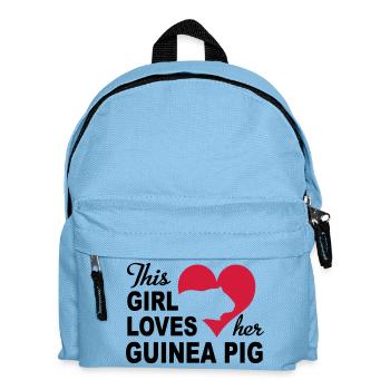 Meerschweinchen - Kinder Rucksack - Hellblau - Vorne