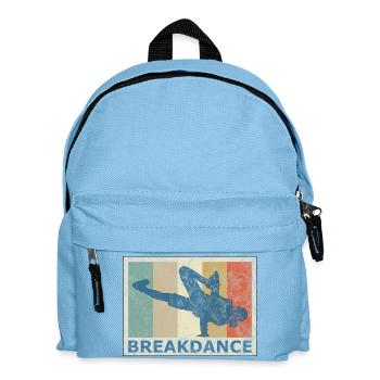 Retro Vintage Style Breakdance Breakdancing HipHop - Kinder Rucksack - Hellblau - Vorne