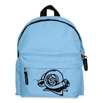 Auto-turning Fast-paced snail races - Kids' Backpack - light blue - Front