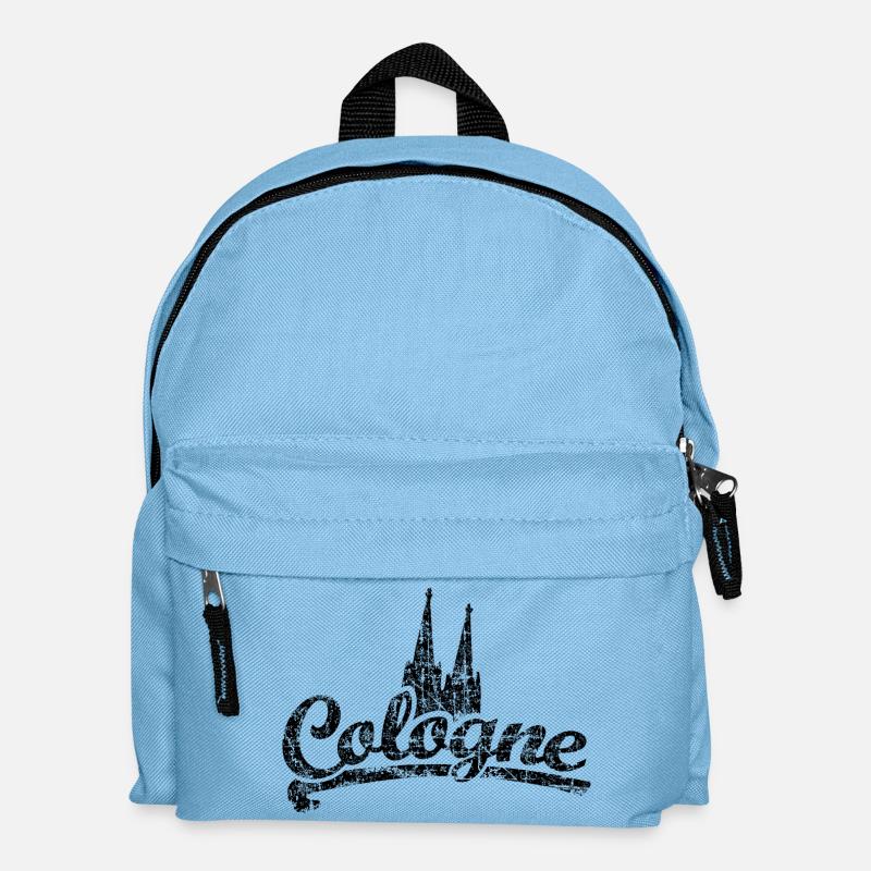 Köln Cologne Classic mit Kölner Dom (Vintage) - Kinder Rucksack - Hellblau