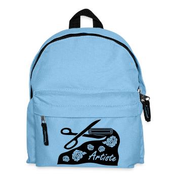 Avec tissu et des ciseaux pour le projet d'art - Sac à dos Enfant - bleu clair - Devant