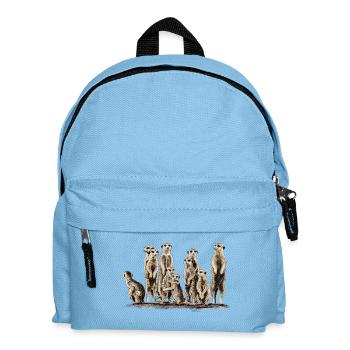 Erdmännchen - Kinder Rucksack - Hellblau - Vorne