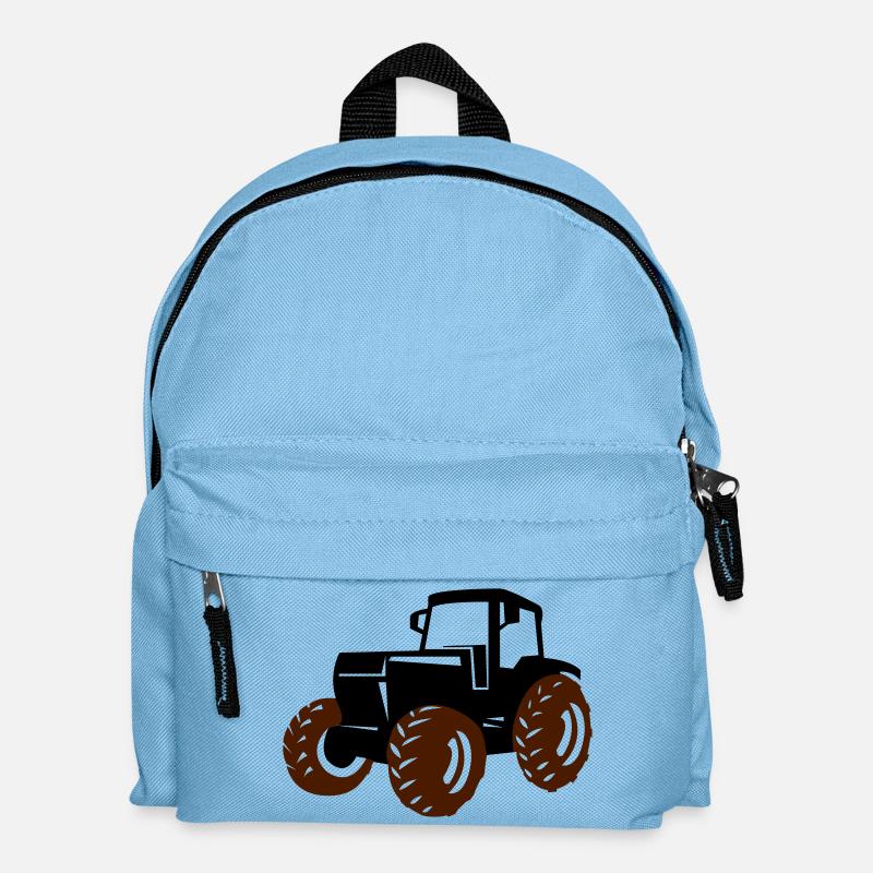 traktor - Kinder Rucksack - Hellblau