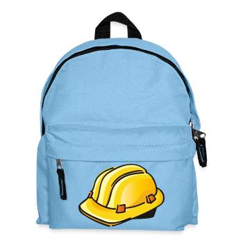 Casque de chantier jaune | Casque de sécurité - Sac à dos Enfant - bleu clair - Devant