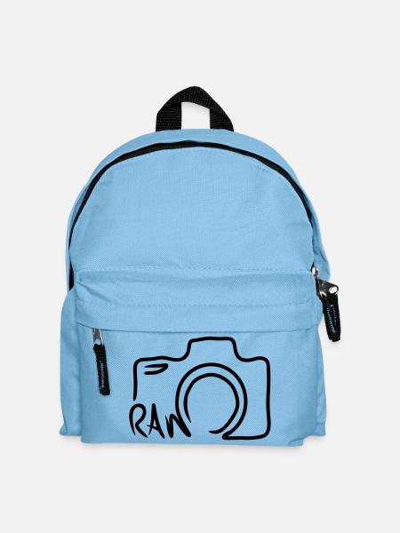 Dessin de lignes de la forme des lignes de la caméra - Sac à dos Enfant - bleu clair