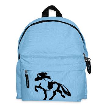 Icelandic Horse Tick 7, Pinto Riding Icelandic - Kids' Backpack - light blue - Front
