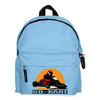 Go kart - Kids' Backpack - light blue - Front