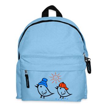Sparrow, Sun, Spring - Kids' Backpack - light blue - Front