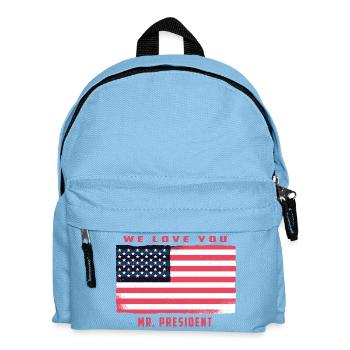We love you Mr. President - Kids' Backpack - light blue - Front