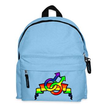 Rainbow gay pride logo 3 - Kids' Backpack - light blue - Front