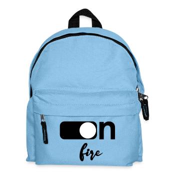 On fire - Kids' Backpack - light blue - Front