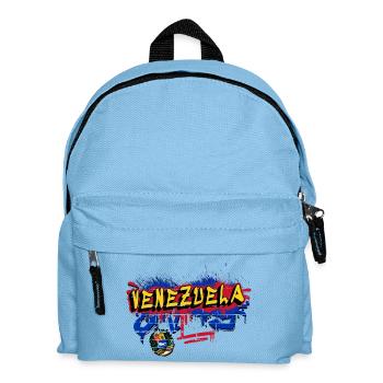 Venezuela graffiti flag design - Kids' Backpack - light blue - Front