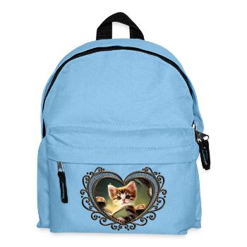 Une jolie aventure de lecture de chaton - Sac à dos Enfant - bleu clair - Devant