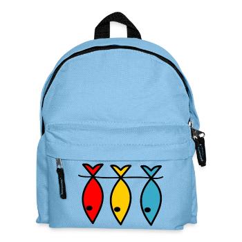 SARDINE. FISH. APRIL FOOL. EASTER. SEA - Kids' Backpack - light blue - Front