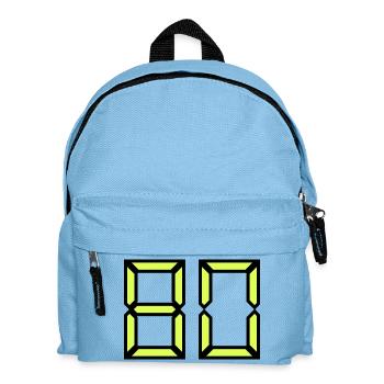 80 JAHRE. 80-JÄHRIGES JUBILÄUM. GEBURTSTAG 80 JAHRE. 80 - Kinder Rucksack - Hellblau - Vorne