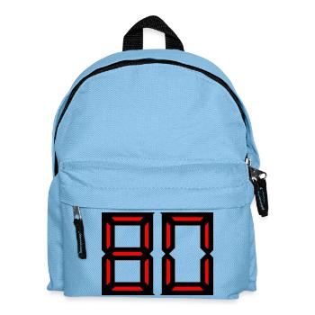 80. 80 YEARS. 80TH ANNIVERSARY. BIRTHDAY 80 YEARS. - Kids' Backpack - light blue - Front