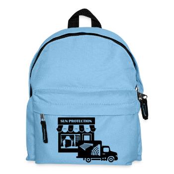Atelier de protection solaire avec livraison par camion - Sac à dos Enfant - bleu clair - Devant
