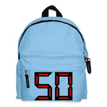 50. 50 ANS. 50e ANNIVERSAIRE. ANNIVERSAIRE 50 ANS. - Sac à dos Enfant - bleu clair - Devant