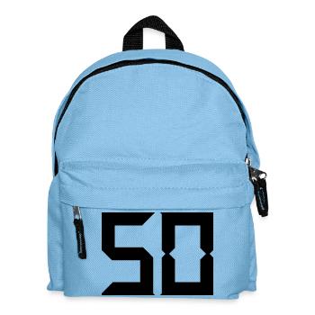 50 YEARS. 50th ANNIVERSARY. BIRTHDAY 50 YEARS. 50 - Kids' Backpack - light blue - Front