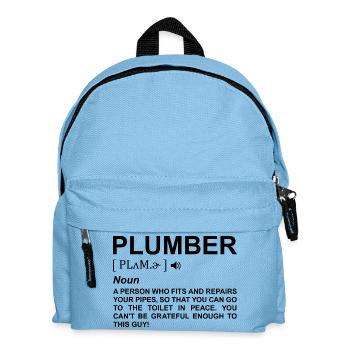 Plumber Meaning - Kids' Backpack - light blue - Front