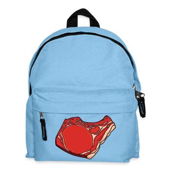 Steak Zeichnung - Kinder Rucksack - Hellblau - Vorne