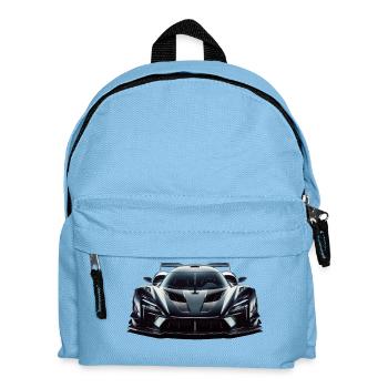Futuristischer, extrem leistungsstarker Rennwagen - Kinder Rucksack - Hellblau - Vorne