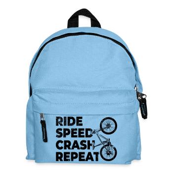 Lustiger Mountainbike Spruch - Kinder Rucksack - Hellblau - Vorne