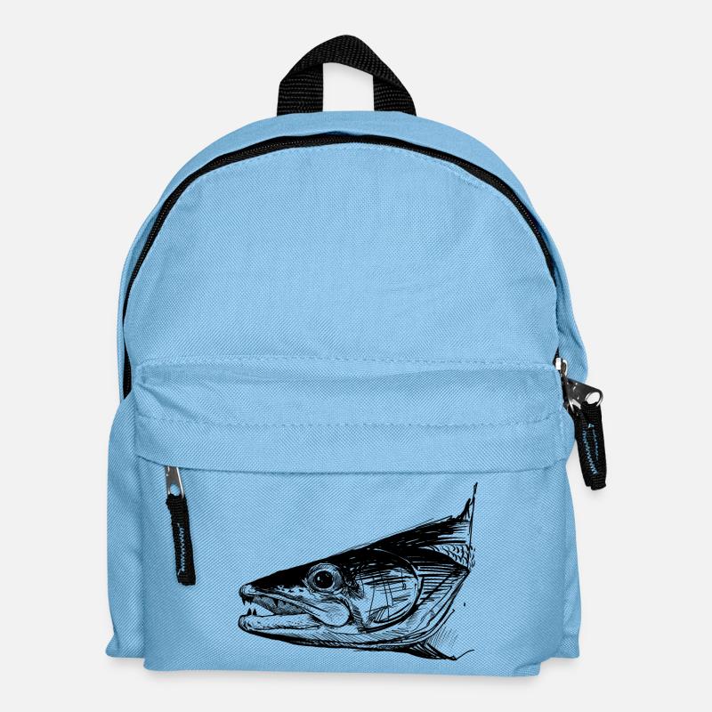 Zander - Zanderangeln - Lieblingsfisch - Kinder Rucksack - Hellblau