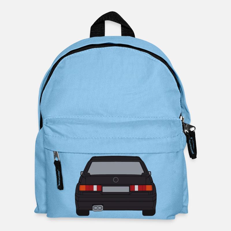 Retro Sportwagen Silhouette Design - Kinder Rucksack - Hellblau
