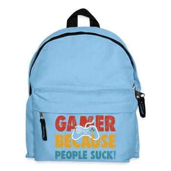 Gamer Parce que les gens sont nuls - Sac à dos Enfant - bleu clair - Devant