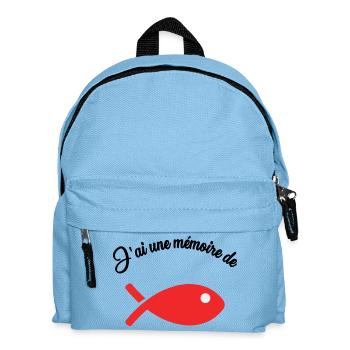 POISSON. MEMOIRE. SARDINE. POISSON D'AVRIL - Sac à dos Enfant - bleu clair - Devant
