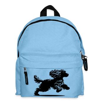 Cocker Spaniel - Kinder Rucksack - Hellblau - Vorne