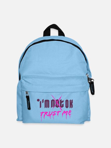 I'm OK. Trust me. (pink) - Kinder Rucksack - Hellblau