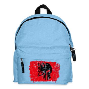 Albanien Flagge - Kinder Rucksack - Hellblau - Vorne