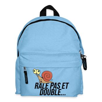 Sticker voiture humour : Arrête de râler ! auto - Sac à dos Enfant - bleu clair - Devant