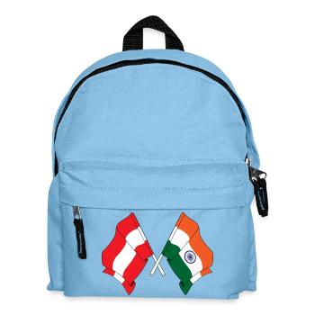 Flag Austria, Flag India - Kids' Backpack - light blue - Front