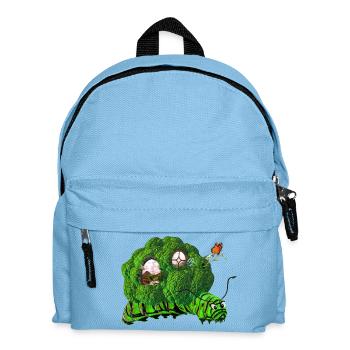 Chenille drôle avec arbre de porte de fenêtre de maison de chou - Sac à dos Enfant - bleu clair - Devant