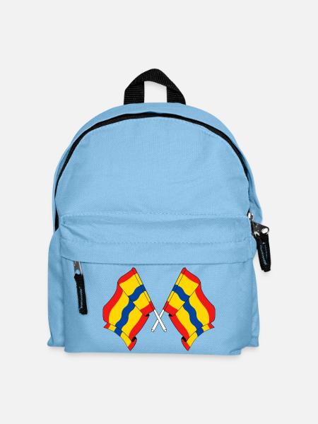 Zwei Flaggen der Provinz Overijssel - Kinder Rucksack - Hellblau