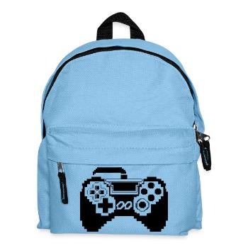 Gamepad Pixel Grafik - Kinder Rucksack - Hellblau - Vorne