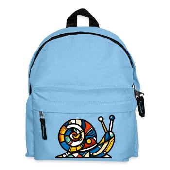 Schnecke - Kinder Rucksack - Hellblau - Vorne