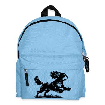 Cavalier King Charles Spaniel - Kinder Rucksack - Hellblau - Vorne