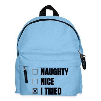 Dictons amusants pour Noël - Sac à dos Enfant - bleu clair - Devant