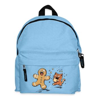 Christmas Cat, Sweet Tooth, Cookie Lover - Kids' Backpack - light blue - Front