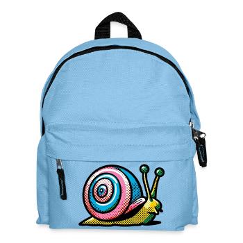Schnecke - Kinder Rucksack - Hellblau - Vorne