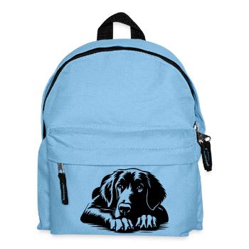 Flat-coated Retriever - Kids' Backpack - light blue - Front