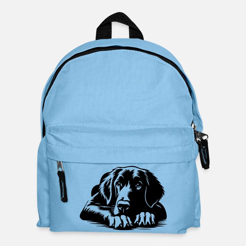 Flat-coated Retriever - Kids' Backpack - light blue
