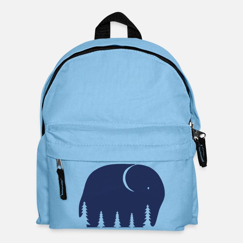Ein Elefant oder ein Wald in dieser Fun Optical Illusi - Kinder Rucksack - Hellblau