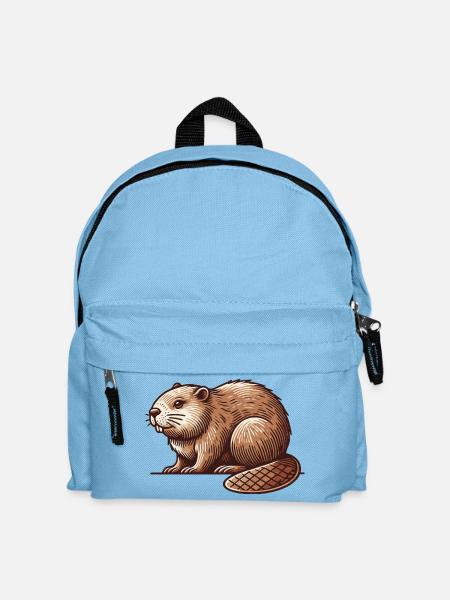 Biber - Kinder Rucksack - Hellblau
